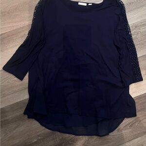 Elegant Navy Blue Women's Top
